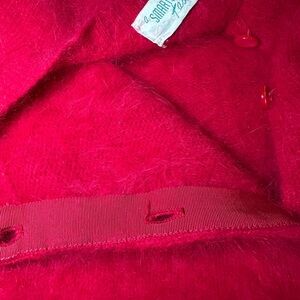 Vintage Hot Pink Angora Cardigan